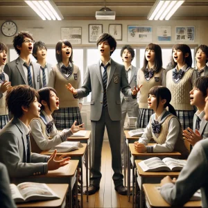 ドラマ『御上先生』の生徒たちが未来に向けて議論を深める様子を象徴するリアルな写真風イメージ