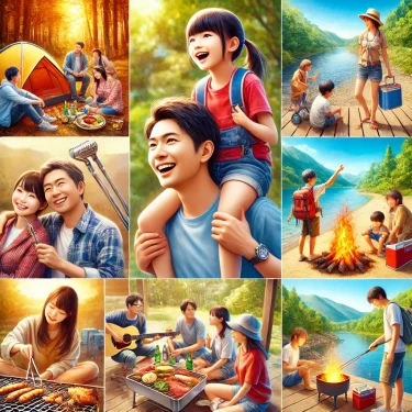 夏休みを心から楽しむ家族