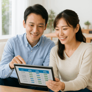 夫婦で自動車保険を検討する。