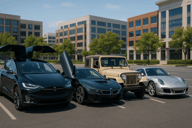 輸入車の展示イメージ